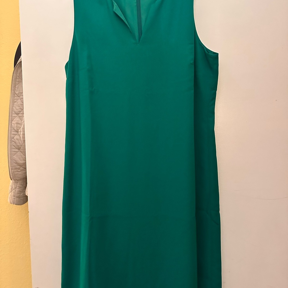 J. Crew Sleeveless Emerald Shift Dress